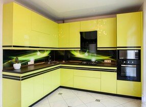 кухня эмаль желтая