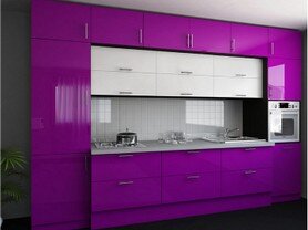 кухня мдф фиолетовая